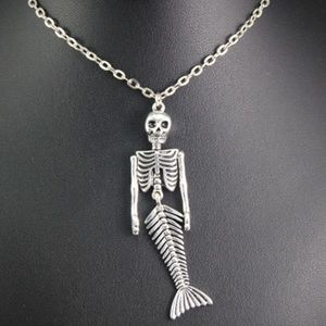 Skeleton Mermaid Necklace